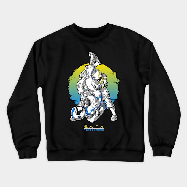 Jiu Jitsu Astronaut Crewneck Sweatshirt by Diamond Creative